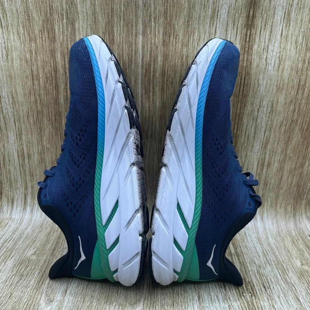 Hoka One One Clifton 7 Men's Size 9.5 D Blue Running Shoes Sneaker 1110508 MOAN - Picture 7 of 10